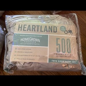 Heartland 500-Thread-Count Cotton Sheet Set- twin